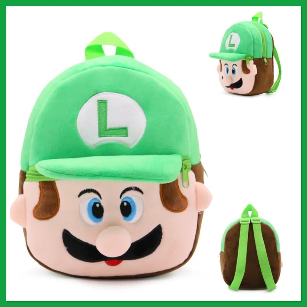 🟢New Luigi Kids Plush Backpack 🟢
